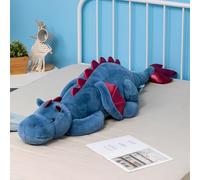 Ololele Dragón de peluche, juguete pequeño de dragón de peluche de 27.6 pulgadas para niños, rosa, blanco, verde y azul disponible. Dragón de peluche muy lindo