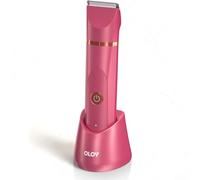 OLOV Recortadora de bikini para mujer, recortadora de vello corporal, afeitadora eléctrica, removedor de vello facial, cabezal de hoja de cerámica reemplazable y base de recarga USB, maquinilla de