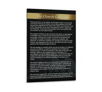 OLQEAAUF Church Covenant Rules Poster, Religious Wall-Art for Sunday School, Church Office, Home Worship(Framed,12X18inch(30X45cm))
