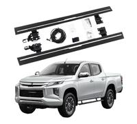 OLQYBD Electric Retractable Running Boards Compatible for Mitsubishi Triton L200 Crew Cab 2015-2025 Automatic Retractable Power Steps, 600LB Capacity, Anti-Slip Surface, Vehicle-Specific Fit