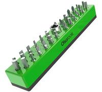 Olsa Tools Organizador de brocas hexagonales con base magnética | Organizador magnético de brocas hexagonales para tu especialidad, brocas o manipulaciones (verde) | Soporte magnético para brocas |