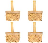 Olsixxuuk 4 cestas, mini cesta tejida boda, cesta de de chocolate, caja de de boda