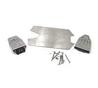 Olsixxuuk Protector delantero trasero de acero inoxidable para 1/10 Arrma VORTEKS Big Rock RC Car Upgrade Partes