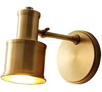 OLSKFUH Aplique De Pared - Lámpara De Pared Moderna con Acabado En Oro Cepillado Mi-Ni Aplique De Pared con Iluminación Ajustable Apliques De Pared De Cobre para Interiores Compa,