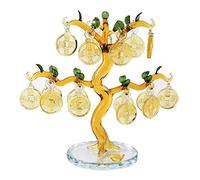 OLSKFUH Árbol De La Vida Decorativo De Cristal Amarillo, Adorno De Árbol De La Fortuna, Moneda De Cobre De Cristal, Árbol De La Fortuna, Decoración De Escritorio para Sala De Estar, O,A