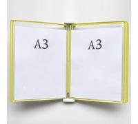 OLSKFUH Archivadores de Pared A3 con Tapa abatible, Soporte de exhibición de Hojas Sueltas Transparente para Pared, N
