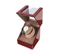 OLSKFUH Caja para Dar Cuerda A Relojes Mecánicos Automáticos, Estuche para Un Solo Reloj, En Cuero con Motor Silencioso, Estuche Clásico para Dar Cuerda A Relojes Y Mesa De Almac,