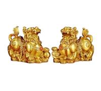 OLSKFUH Escultura De Arte Moderno, 1 Par De Valentía De Cobre, Mejora El Feng Shui, Oficina, Sala De Estar, Estudio, Decoraciones De Fortuna, Centro De Mesa, Decoración Personalizada,One Color-S