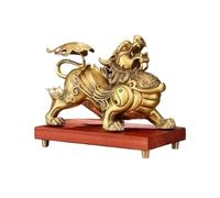 OLSKFUH Escultura De Arte Moderno De Cobre Vintage para La Recolección De Riqueza, Decoraciones De Oficina, Adornos De Feng Shui De La Suerte, Adornos Pixiu De La Fortuna con Base, De,Left-L