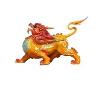 OLSKFUH Escultura De Arte Moderno, Decoraciones Feng Shui, Adornos Decorativos Vintage De Pixiu, Artesanías De Cobre con Base De Madera, Centro De Mesa, Decoración Personalizada para,Right-M