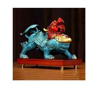 OLSKFUH Escultura De Arte Moderno Que Invita A La Riqueza, Adornos Pixiu De Cobre Vintage para Reunir Riqueza, Adornos De Feng Shui De La Suerte para La Oficina, Decoración Personali,Left-S
