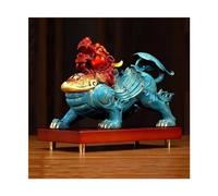 OLSKFUH Escultura De Arte Moderno Que Invita A La Riqueza, Adornos Pixiu De Cobre Vintage para Reunir Riqueza, Adornos De Feng Shui De La Suerte para La Oficina, Decoración Personali,Right-L