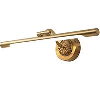 OLSKFUH Espejo con Luz Led De Cobre, Espejo con Luz Moderna para Tocador, Espejo Compatible con Baño, Dormitorio, Tocador, Lámpara De Pared Decorativa para Baño, Iluminación W,Gold-43cm*10cm