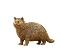 OLSKFUH Figuras De Gato Gordo Naranja De Imitación De Latón, Animales De Cobre, Estatua De Gato, Escultura, Artesanía, Colección, Adorno De Escritorio, Mesa De Arena para El Hogar, Es,