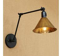OLSKFUH Lámpara De Pared, Aplique De Pared Industrial con Brazo Oscilante Y Pantalla Cónica, Lámpara De Pared Metálica De Estilo Vintage De 1 Cabezal, Luz De Pared Ajustable para,
