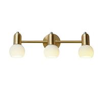 OLSKFUH Lámpara De Pared, Moderna Lámpara De Tocador con Espejo, Aplique De Baño con Brazo Ajustable, Luces De Tocador, Pantalla De Vidrio, Lámpara Frontal De Espejo, Aplique De,3 Lights