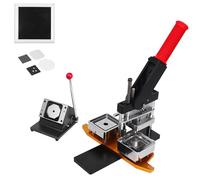 OLSKFUH Máquina Casera para Hacer Imanes De Nevera con Insertos Cuadrados para Proyectos De Manualidades.,Machine + Cutter + 100xAcryl
