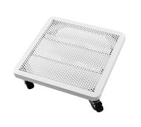 OLSKFUH Soporte para Plantas De Metal Negro De Alta Resistencia con Ruedas con Bloqueo - Carro para Macetas De Uso Comercial para Macetas Grandes De Interior/Exterior, Plataform,White-30 * 30 * 9cm