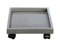 OLSKFUH Soportes para Macetas, Carritos Redondos De Metal De 19,6 Pulgadas para Transportar Macetas, Carros para Macetas De Interior Y Exterior, Capacidad De Carga: 60-200 Kg, P,Brown-36cm