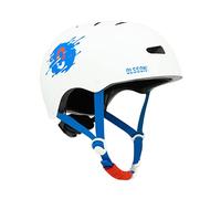 OLSSON Casco Infantil Hero Talla S-L (50-54cm) Ajustable - Homologado - Resistente a Impactos 360 - Forro Interior Desmontable - Ventilación - Apto para patinetes Patines Bicicletas (Blanco, S/M)