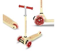 OLSSON Patinete niño 3 Ruedas con luz LED - Manillar Giro 360º - Altura Ajustable (77-98CM) - Ligero y Resistente 50% Aluminio/Acero - Plegable - Rodamientos ABEC 9 - Freno pie (Pop)