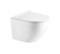 Oltens Hamnes taza de inodoro suspendido sin reborde blanco brillante 42513000