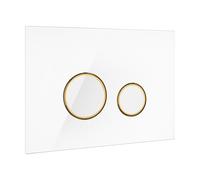 Oltens Lule botón de descarga para WC blanco/oro mate/blanco 57203000