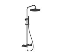 Oltens Molle conjunto de ducha a pared con rociador con efecto lluvia negro mate 36504300