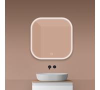 Oltens Nordlis espejo 80x80 cm cuadrada con iluminación con lámina calefactora 64122000