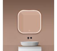 Oltens Nordlis espejo 80x80 cm cuadrada con iluminación con lámina calefactora 64122610