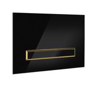Oltens Torne botón de descarga para WC negro mate/oro mate/negro mate 57202300
