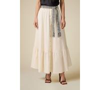 Oltre Long Skirt With Buttons And Sash White Talla: XL | Faldas Maxi Outlet | Mujer | Blanco