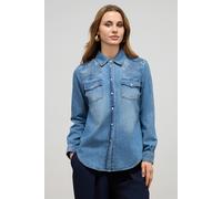 Oltre Stone Washed Denim Shirt Light Blue Talla: 40 | Camisas Outlet | Mujer | Azul
