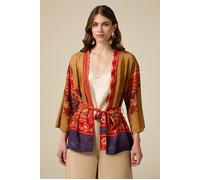 Oltre Viscose Kimono Jacket Yellow Talla: XL | Albornoces Outlet | Mujer | Amarillo