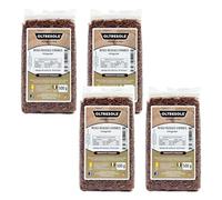 Oltresole, Arroz Artesano Italiano Integral Ermes Rojo, Arroz sin refinar rico en fibra, Ideal para ensaladas de arroz creativas y platos saludables, Envase al vacío de 4 paquetes de 500 g