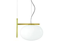 Oluce Lámpara colgante Alba 466 Opal. latón
