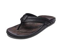 OLUKAI Hiapo Sandals - Men's Lava Rock/Lava Rock 10