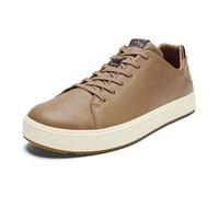 OLUKAI Lae'ahi Li 'ILI - Tenis de cuero para hombre, zapatos de cuero flexible de grano completo, tacón caído y suela de goma para todo tipo de clima, Marrón/Marrón, 42 EU