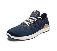 OLUKAI Mio Li - Zapatos deportivos para hombre, versátiles e informales, malla transpirable y cómoda, soporte de arco acolchado y ajuste seguro, Azul gabardina/natural, 44.5 EU