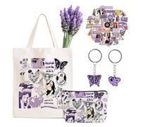 Olva Bolsa de lona para álbum de merchandising, bolsa de maquillaje musical con calcomanías y llavero, G-U-T-S Tour, bolsa de regalo para fans y mujeres, tipo 2, 15 cm x 20 cm x 2 cm, Tipo 2