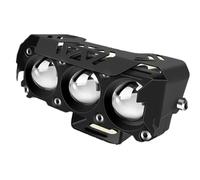 OLVESXC Motocicleta redondo Para Faros Delanteros, Luces De Conducción, Auxiliares Para Motocicleta, Antiniebla Doble Color(Yello and white)