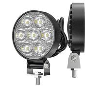 OLVESXC Motocicleta redondo Para Poste De Luz Trabajo Cuadrado Para 2,5", 7 LED, Para Campo Traviesa, Foco Marino, Camión 4x4, 9 V-30 V(Circular)