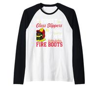 Olvídate de Las Pantuflas de Cristal Que Esta Princesa USA Botas de Fuego Camiseta Manga Raglan