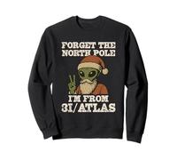 Olvídate del Polo Norte Soy de 3I/Atlas Funny Santa UFO Sudadera