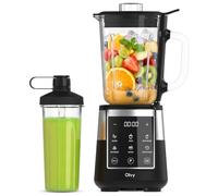 Olvy Batidora Smoothie Maker 1500ml Vaso To-Go Temporizador LED 6 Cuchillas-Black