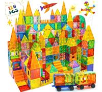 Olvy - Juego de 120 Bloques de construcción magnéticos Montessori para niños, diseño magnético a Partir de 3 años, Ladrillos Luminosos y Azulejos magnéticos (120 Azulejos magnéticos)