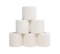 Oly Grip Cinta de levantamiento de pesas, cinta deportiva elástica para muñeca y mano, 6 rollos, color blanco