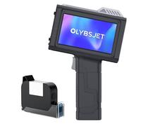 OLYBSJET Impresora de Mano Portátil BT-HH6205B con Pantalla Táctil HD de 4,3 Pulgadas 12,7 mm Pistola Impresora de Inyección de Tinta Mano para Texto Fecha Número de Lote Código de Barras Código QR