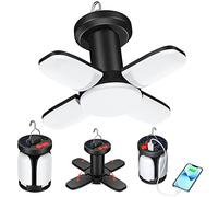 Olycism Lámpara Solar de Camping 4500 mAh Linterna de Camping USB Recargable 6 Modos SOS Resistente al agua y Recargable por USB Lámpara de Solar para Exteriores Lectura Emergencia