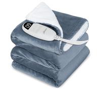 Olycism Manta Eléctrica 160x130cm con Apagado Automático 10 Niveles de Calor & 9 Temporizadores Protección Sobreescritura Lavable para Hogar & Oficina